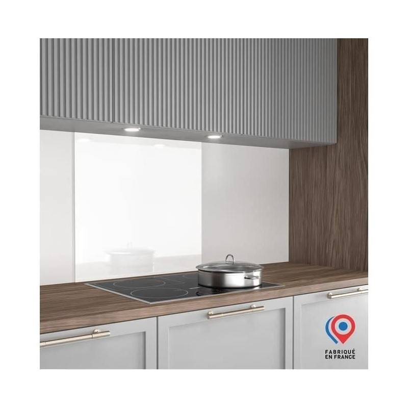 Spritzschutz - Küchenrückwand - AURYS - Glas - Extraweiß - Weiß lackiert - 700*600 - 6 mm