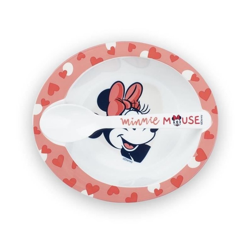 MIKROWELLEN-MAHLZEITEN-SET SCHÜSSEL + MINNIE-LÖFFEL
