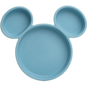 Teller mit Mickey-Mouse-Kopf-Silhouette