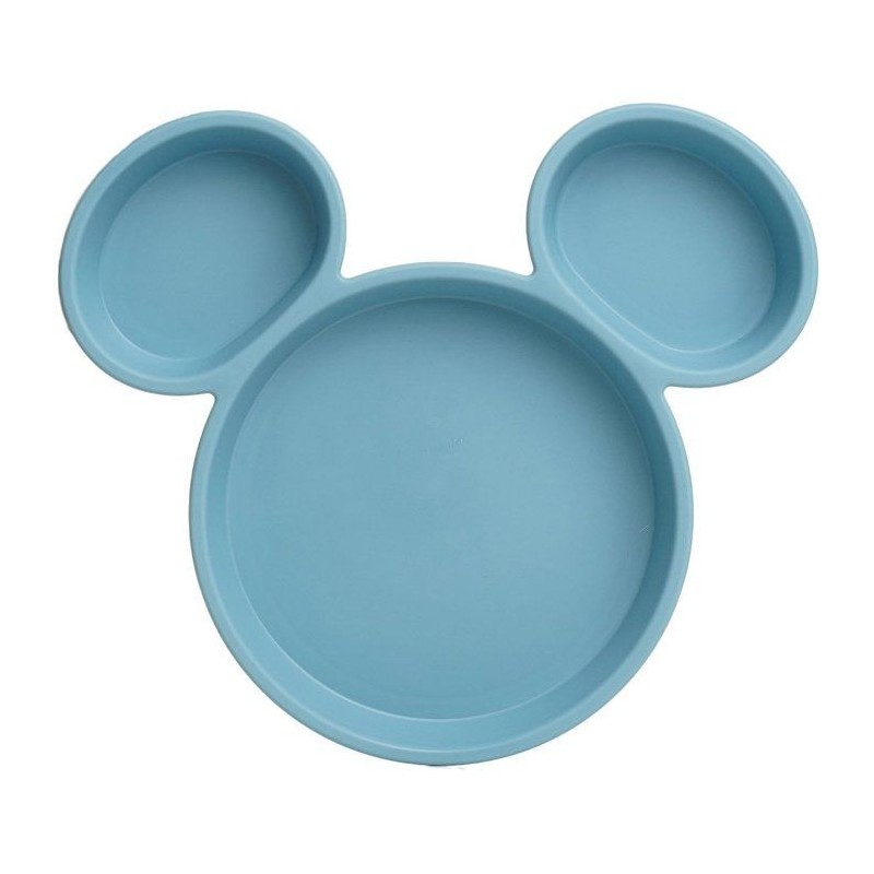 Teller mit Mickey-Mouse-Kopf-Silhouette