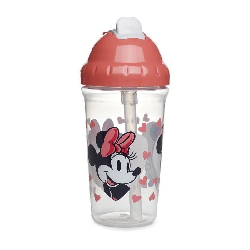 Tasse a paille - THERMOBABY - 295 ml - Anti-fuites - Clip - Minnie