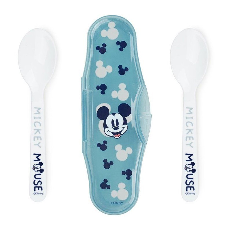 SET 2 CUILLERES AVEC BOITIER DE TRANSPORT MICKEY COLLECTOR