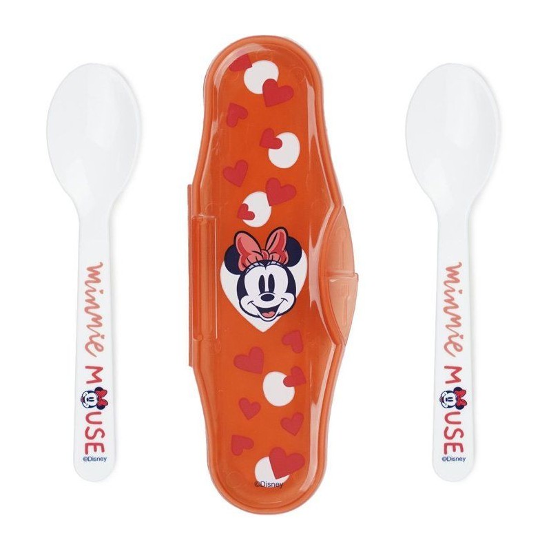 SET 2 CUILLERES AVEC BOITIER DE TRANSPORT MINNIE COLLECTOR