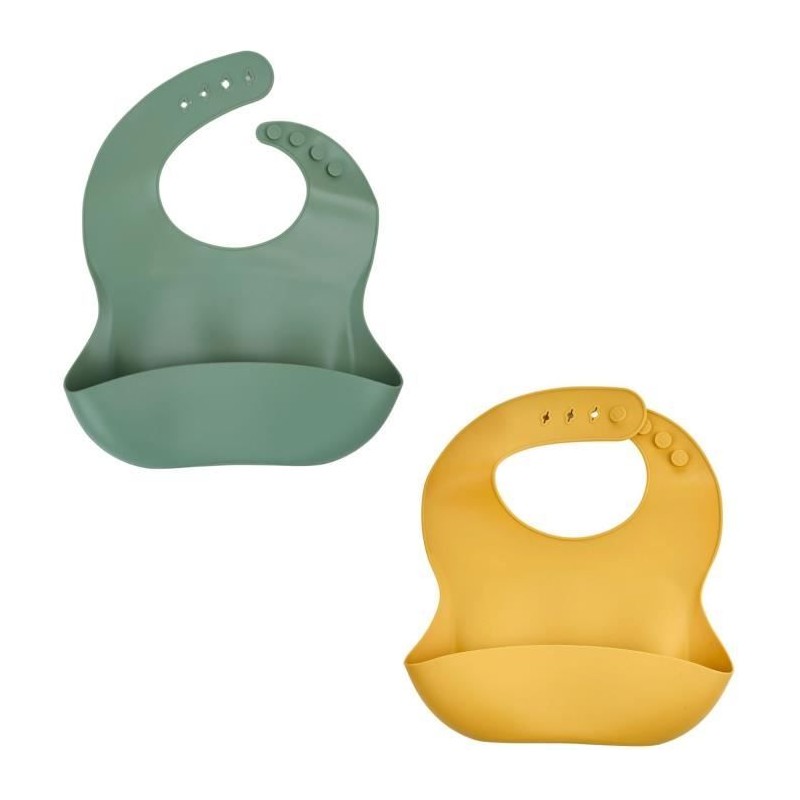SET MIT 2 LÄTZCHEN AUS SILIKON, 1 KAKTUSGRÜN + 1 HONIGGELB