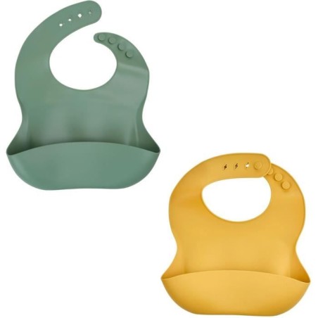 SET MIT 2 LÄTZCHEN AUS SILIKON, 1 KAKTUSGRÜN + 1 HONIGGELB