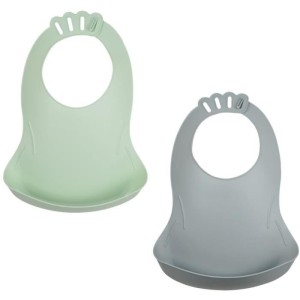 SET OF 2 CELADON GREEN BIBOU BIBS - CHARM GREY |  BAVOIRS   | Chef Up