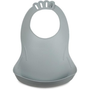 SET MIT 2 CELADON-GRÜNEN BIBOU-LÄTZCHEN – CHARM-GRAU
