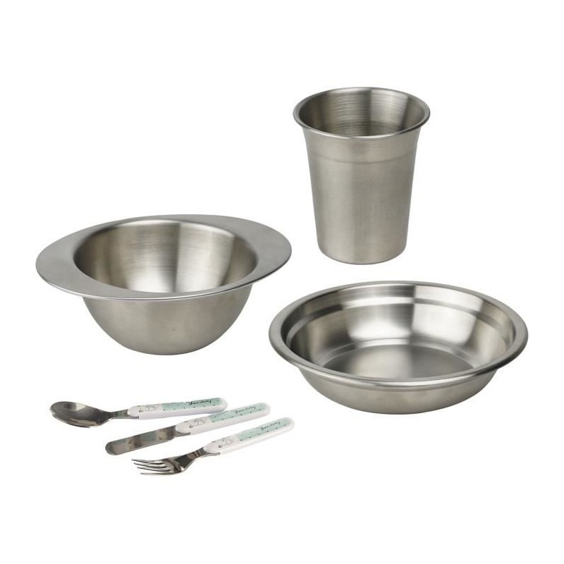 Mahlzeitenpaket - THERMOBABY - Edelstahl - Tasse, Schüssel, Suppenteller, Besteckset