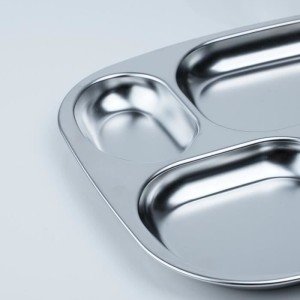 Plateau compartimenté - THERMOBABY - 4 compartiment - Sans BPA - Inox