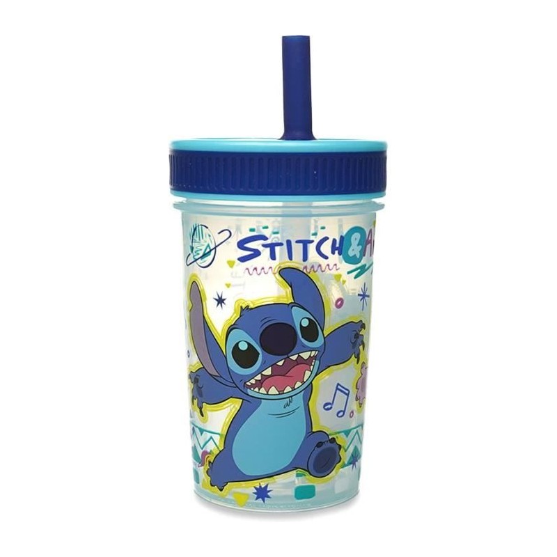 Gobelet a paille - THERMOBABY - LILO & STITCH - 420 ml - Anti-fuite - Sans BPA