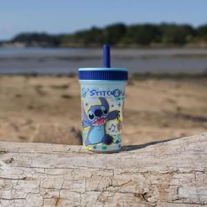 Strohhalmbecher - THERMOBABY - LILO & STITCH - 420 ml - Auslaufsicher - BPA-frei