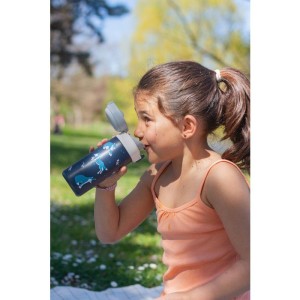 Isolierte Trinkflasche mit Trinkverschluss – MONBENTO – Kinder – Schnellverschluss – Pop Wolf