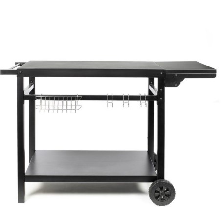 Desserte pour plancha avec tablette rabattable - LIVOO - GS170N - 2 roues crantées ø 15 cm - Plateau supérieur 85 x 50 cm