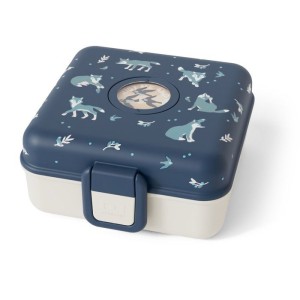 Kinder-Sandwichbox – MONBENTO – Inkl. Besteck – BPA-frei – Snacky Wolf