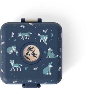 Kinder-Sandwichbox – MONBENTO – Inkl. Besteck – BPA-frei – Snacky Wolf