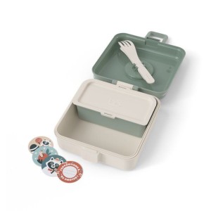 Kinder-Sandwichbox – MONBENTO – Inkl. Besteck – BPA-frei – Snacky Raccoon