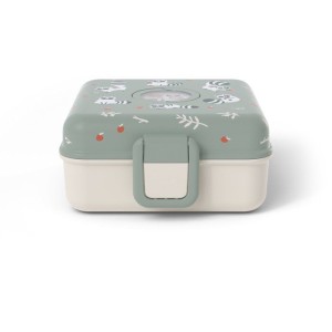 Boite a Sandwich Enfant - MONBENTO - Couverts inclus - Sans BPA - Snacky Raccoon