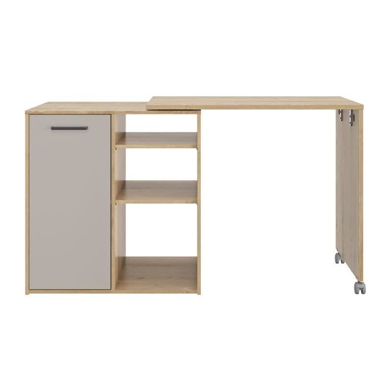 ALPAGA – Drehinsel – 1 Tür – 156 x 60 x 88 cm – Eiche Silva / Grege – GAMI
