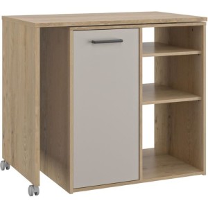 ALPAGA – Drehinsel – 1 Tür – 156 x 60 x 88 cm – Eiche Silva / Grege – GAMI