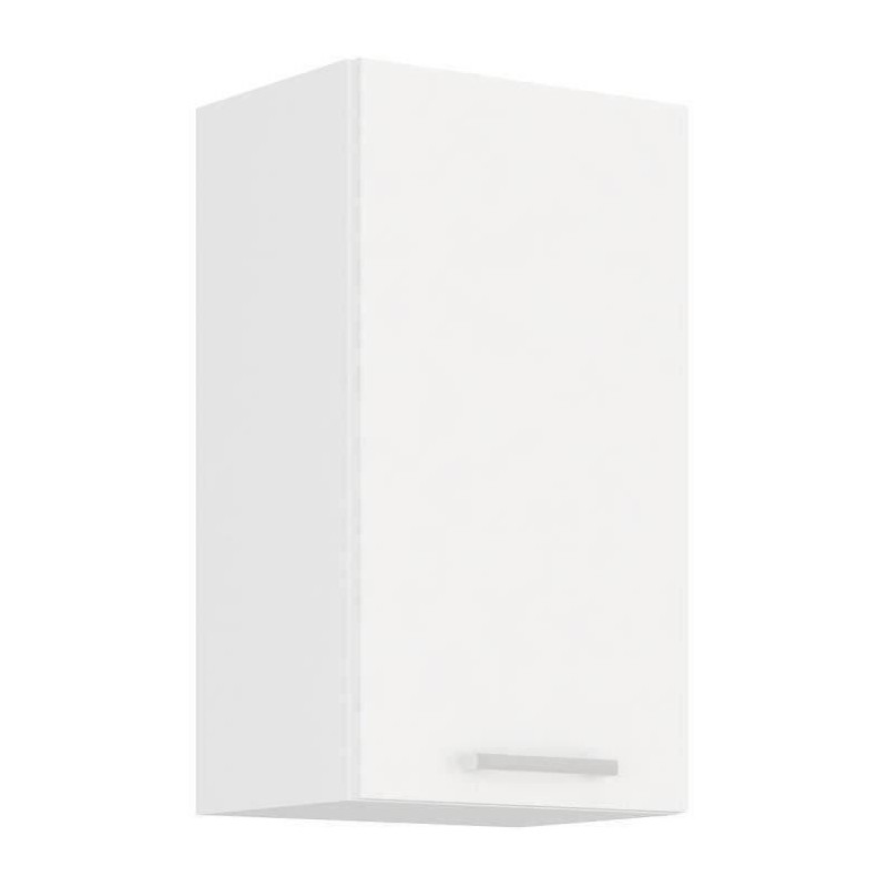 ATLAS Tall unit with 1 door - White decor - L 40cm