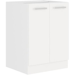 ATLAS Low cabinet with 2 doors - White decor - L60cm - Sold without...