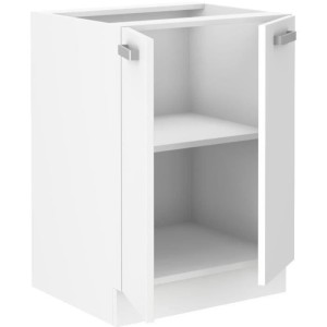 ATLAS Low cabinet with 2 doors - White decor - L60cm - Sold without...