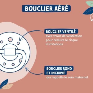 Duo sucettes caoutchouc - DODIE - GAIA - Ronde - 0/6 mois - Bord de mer