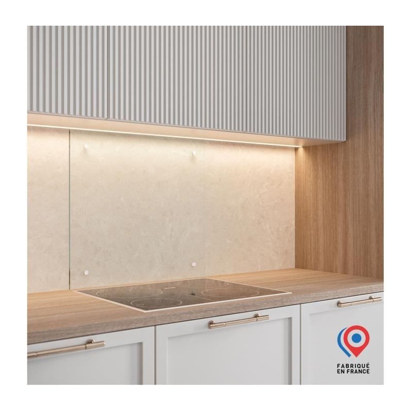 Spritzschutz - Dunstabzugshaubenrückwand - AURYS - Glas - Transparent - 900*450 - 6 mm - 4 Löcher