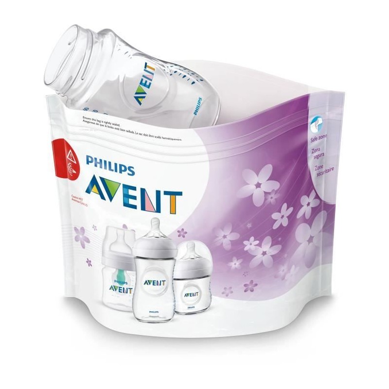 Sachets de stérilisation - PHILIPS AVENT - Micro-ondes - 5 sachets