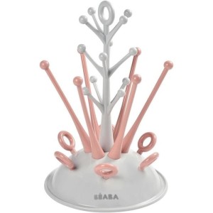 Egoutte-biberons arbre - BEABA - Jusqu'a 6 biberons - Rose