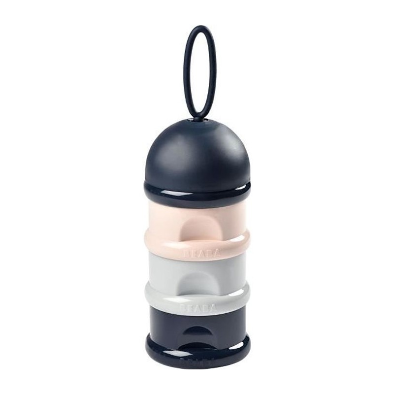 BEABA Stapelbarer Milchspender (dunkelblau + grau + pink)