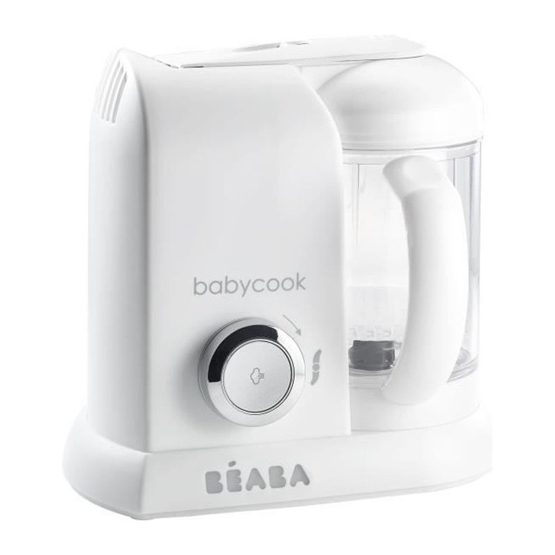 BÉABA - Babycook Solo - Robot Bébé 4 en 1 Mixeur-Cuiseur - Cuisson Vapeur - Blanc