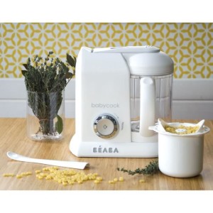 BÉABA - Babycook Solo - Robot Bébé 4 en 1 Mixeur-Cuiseur - Cuisson Vapeur - Blanc