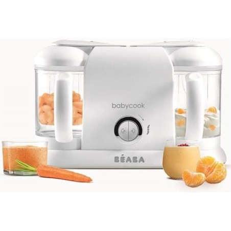 BEABA Babycook Duo Baby Roboter Weiß & Silber