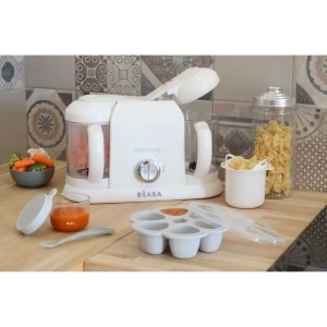 BEABA Babycook Duo Baby Roboter Weiß & Silber