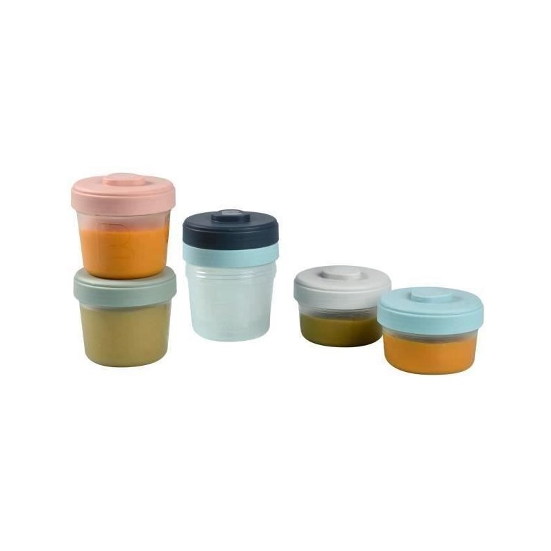 BÉABA - Lot 6 Portions Clip - 1er Age - 100% Hermetique - Empilables