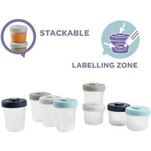 BEABA Set 2. Alter 8 Portionen Clip - (4x150ml + 4x250ml)