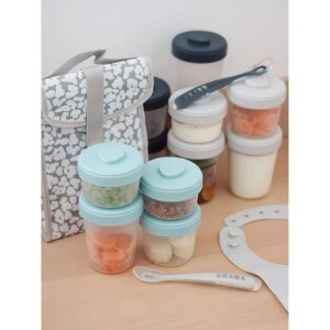 BEABA Set 2nd age 8 portions clip - (4x150ml + 4x250ml)
