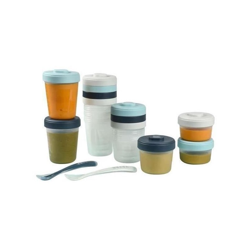 BEABA Pack 1. Sturmmahlzeit (2x90ml + 4x150ml + 6x250ml + 2 Messlöffel 1. Alter)