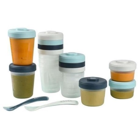 BEABA Pack 1. Sturmmahlzeit (2x90ml + 4x150ml + 6x250ml + 2 Messlöffel 1. Alter)