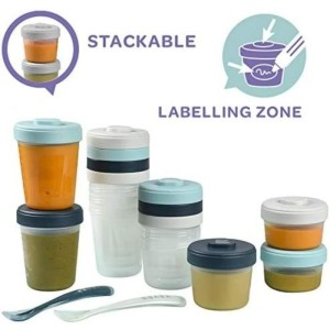 BEABA Pack 1. Sturmmahlzeit (2x90ml + 4x150ml + 6x250ml + 2 Messlöffel 1. Alter)