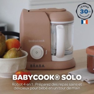 BEABA EXKLUSIV, Babycook Solo, 4-in-1-Babyroboter, Herd-Mixer, Pralin