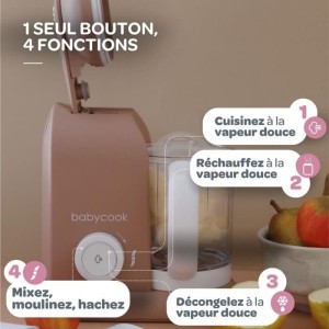 BEABA EXKLUSIV, Babycook Solo, 4-in-1-Babyroboter, Herd-Mixer, Pralin