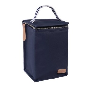 BEABA, Insulated lunch pouch Navy blue / stripes