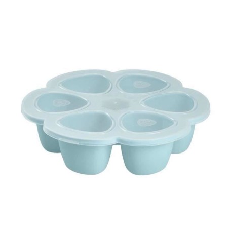 BEABA Multiportions en silicone de qualité premium, résistance thermique, couvercle hermétique, Fabriqué en Italie, 6x90 ml