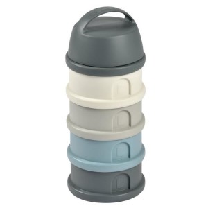 Boîte doseuse BEABA - 4 compartiments - mineral grey / blue