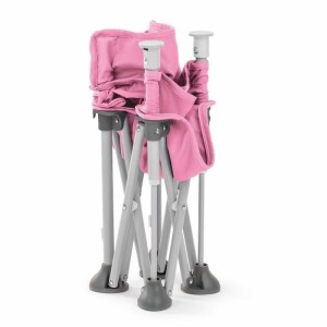 BRIGHT STARS Rehausseur de chaise, Rose, pliable, nomade, de voyage, Léger et facile a nettoyer, Sac de transport inclus