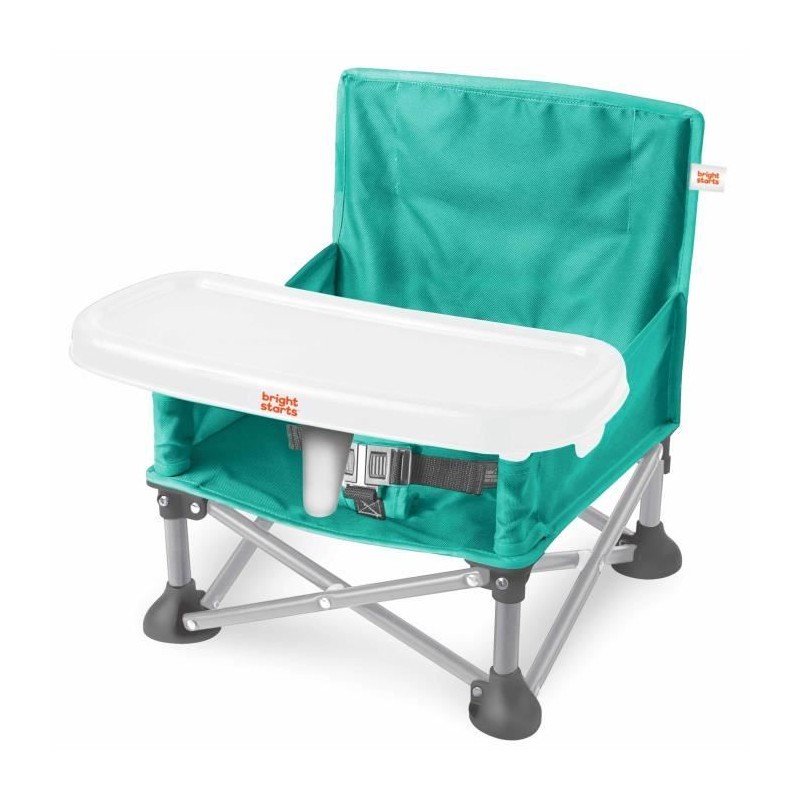 BRIGHT STARS Girls' Booster Seat, Pink, Foldable, Portable, Travel, Lightweight and Easy to Clean, Carry Bag Included