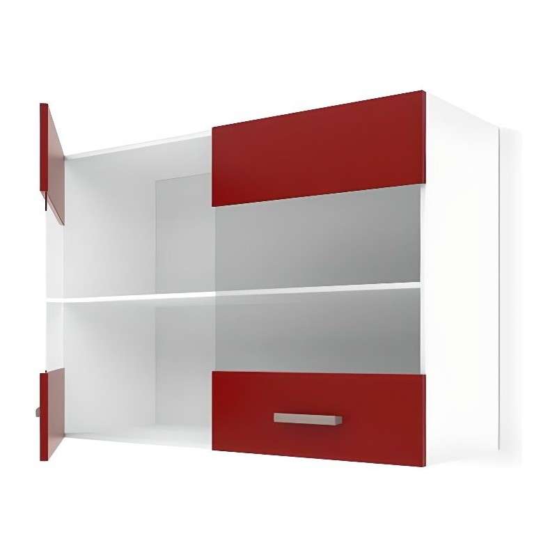 ULTRA Hoher Küchenschrank L 80 cm - Mattrot