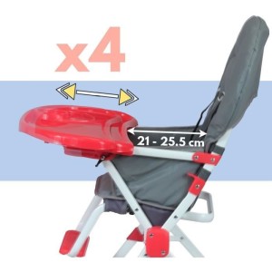 BAMBIKID Stuhl Grau, Rot,